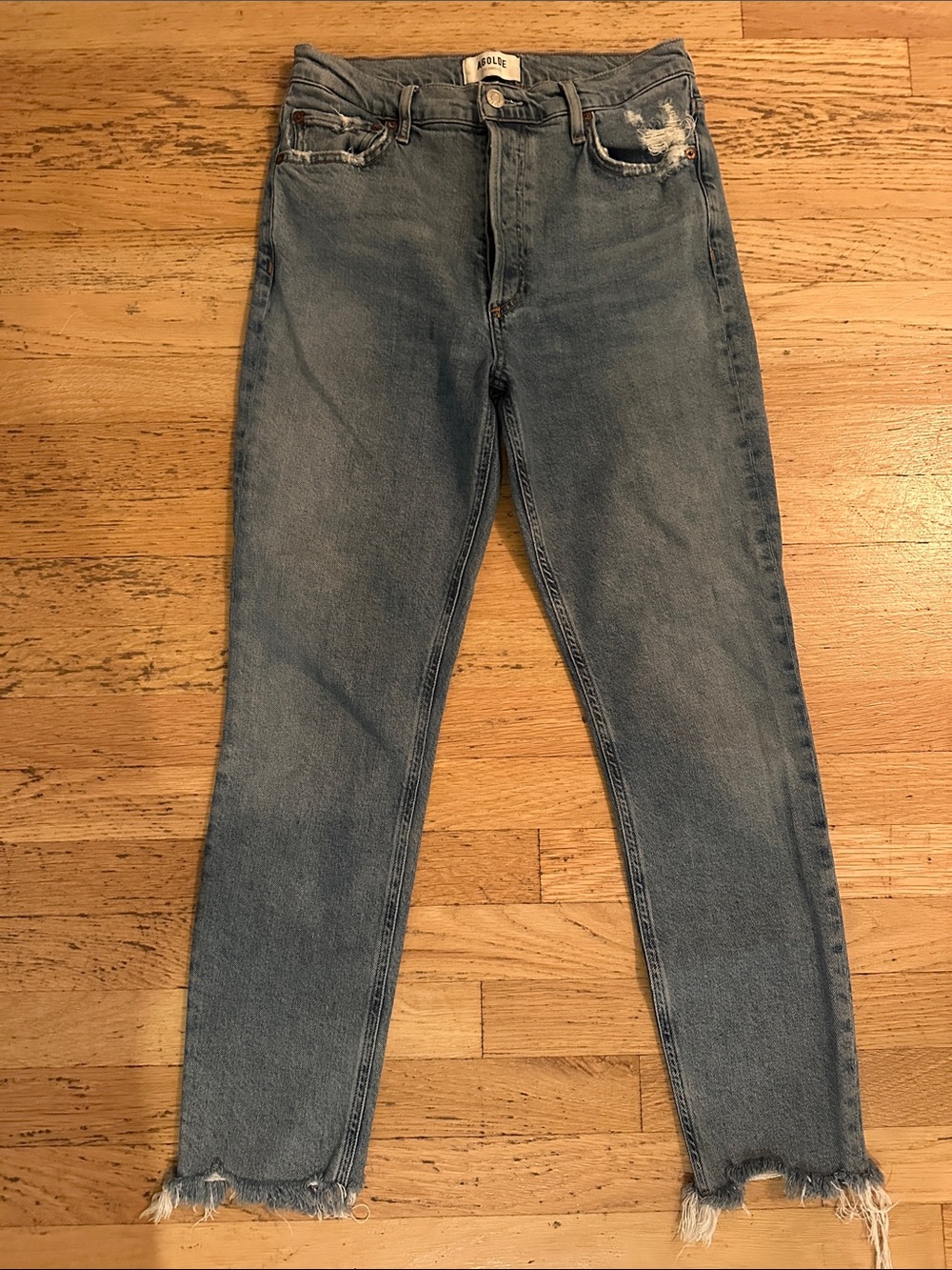 AGOLDE 🩵 Destructed Slim | Skinny Jeans made with organic cotton in a size 26